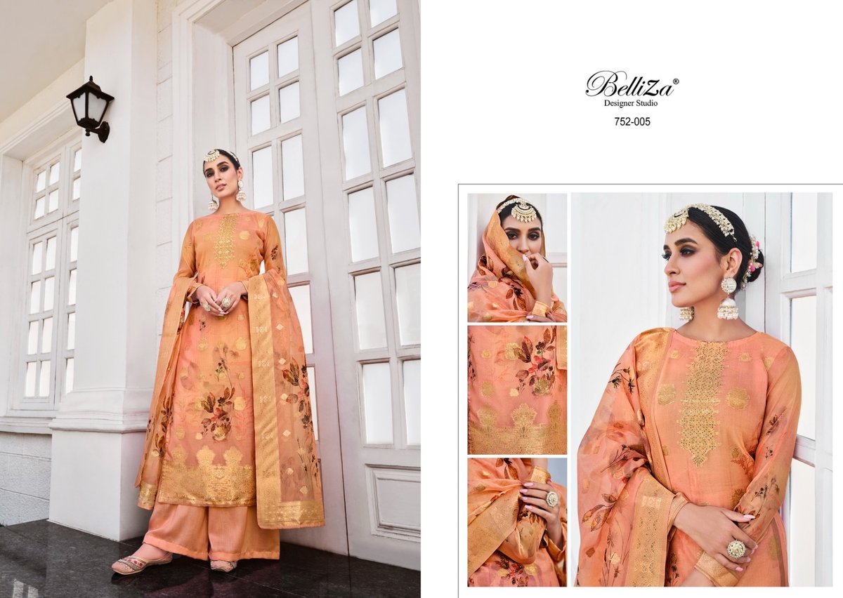 Belliza Designer Shahinoor 752-001 to 752-006 Series 5