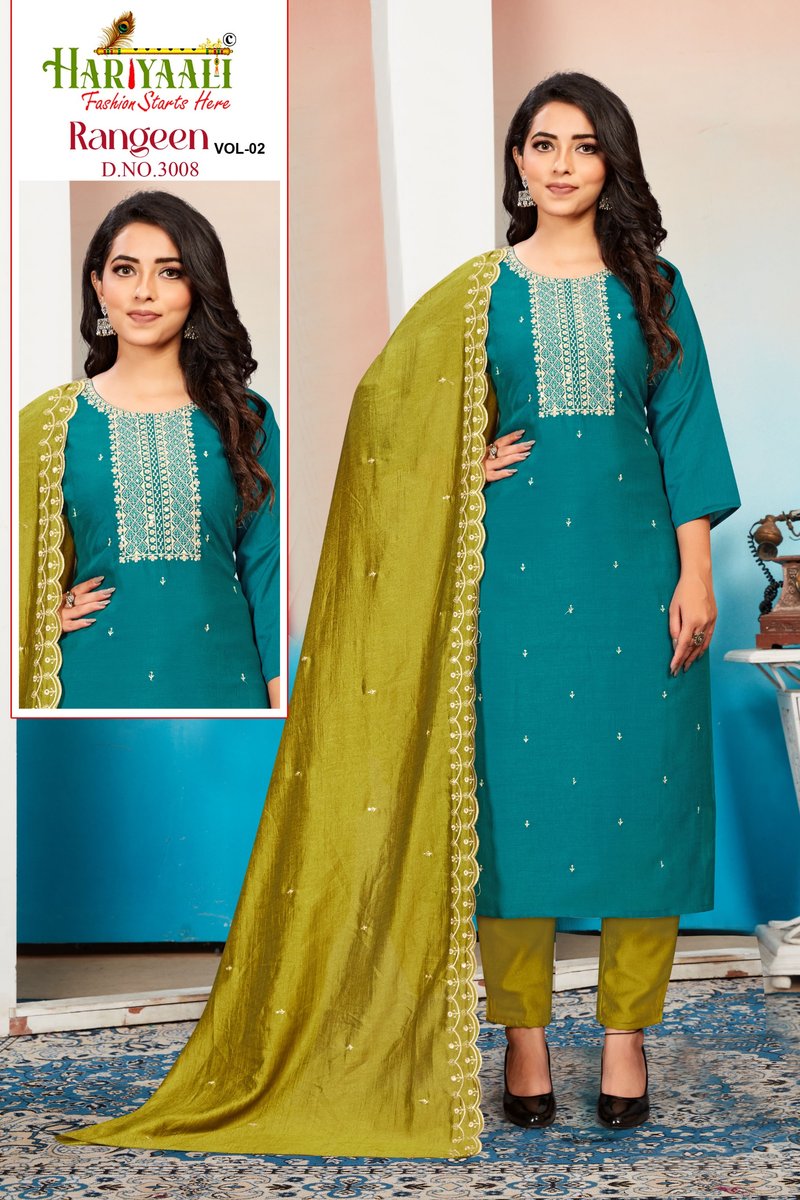 HARIYAALI RANGEEN VOL-2 3006 TO 3013 3