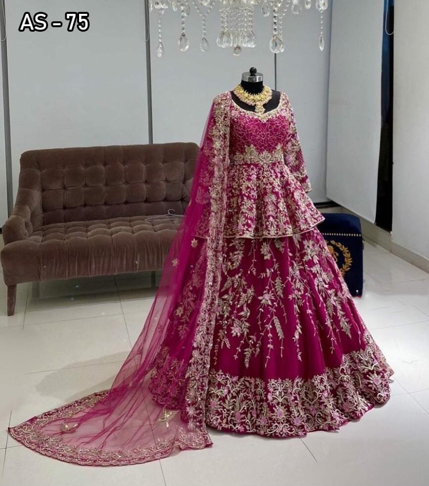 Beautiful Heavy Embroidered Lehenga Choli AS-75 Design 1