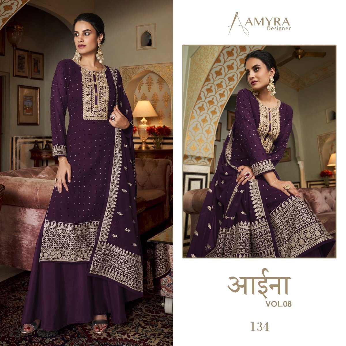Amyra Designer Aaina Vol-8 134-137 Series 1