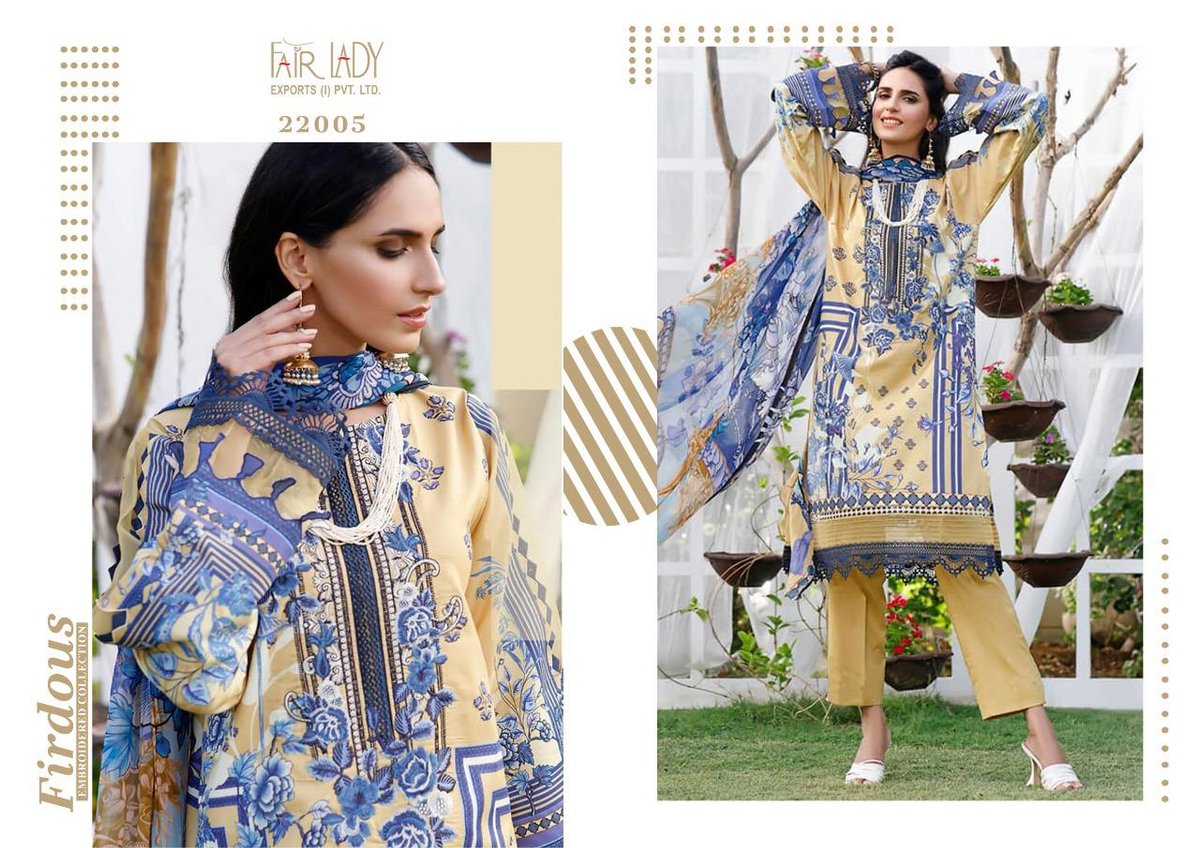 Fair Lady Firdous Jade Embroidered Collection 22001-22006 Series 5