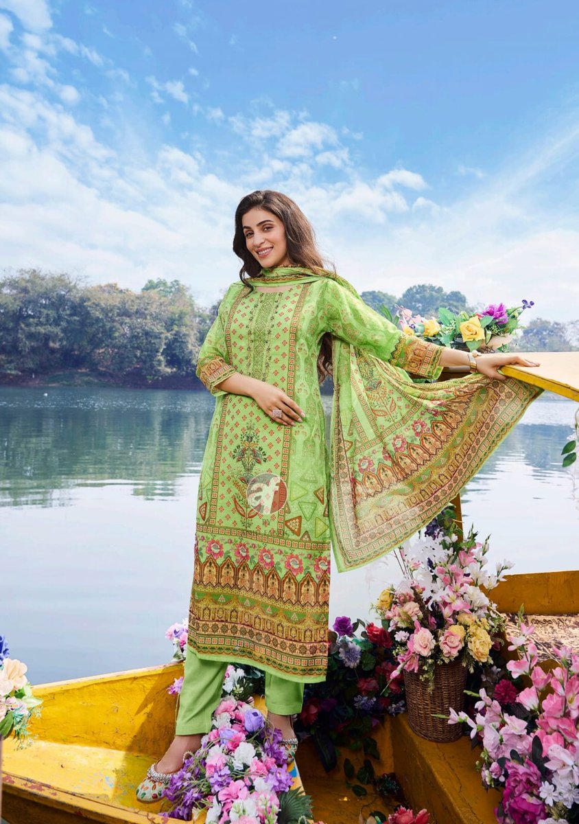 ANJU FABRIC PREETY PETALS VOL-2 3761 TO 3763 2