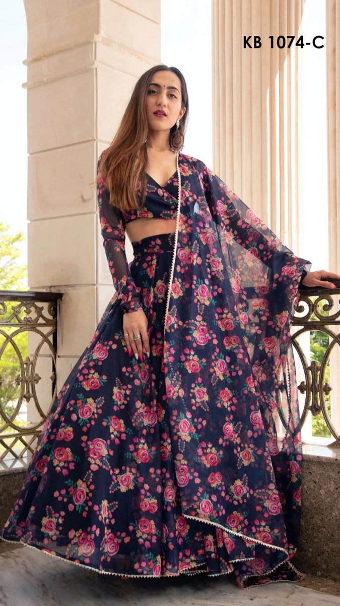 KB SERIES ORGANZA LEHENGA 1074-A TO 1074-C 3