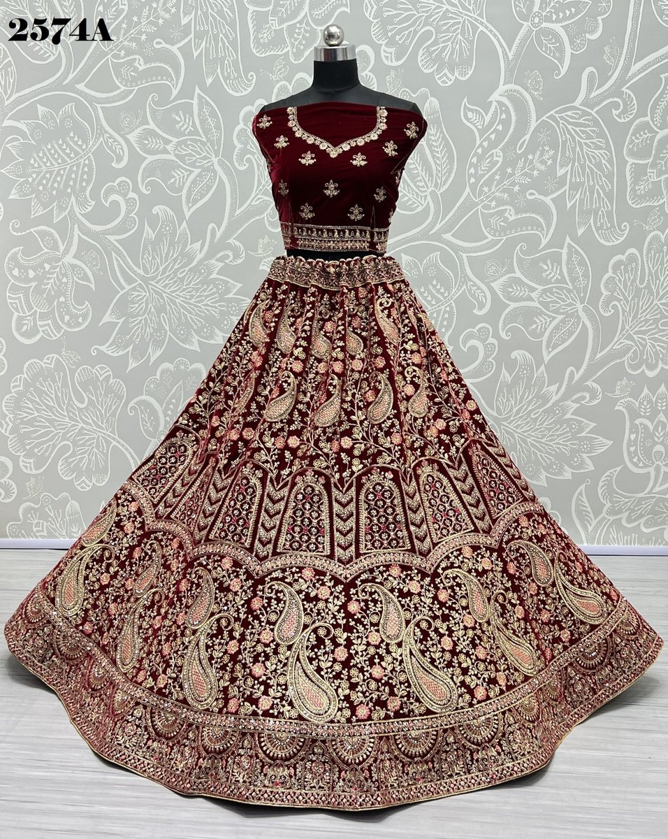 Anjani Art Bridal Lehenga 2574 Colors 4