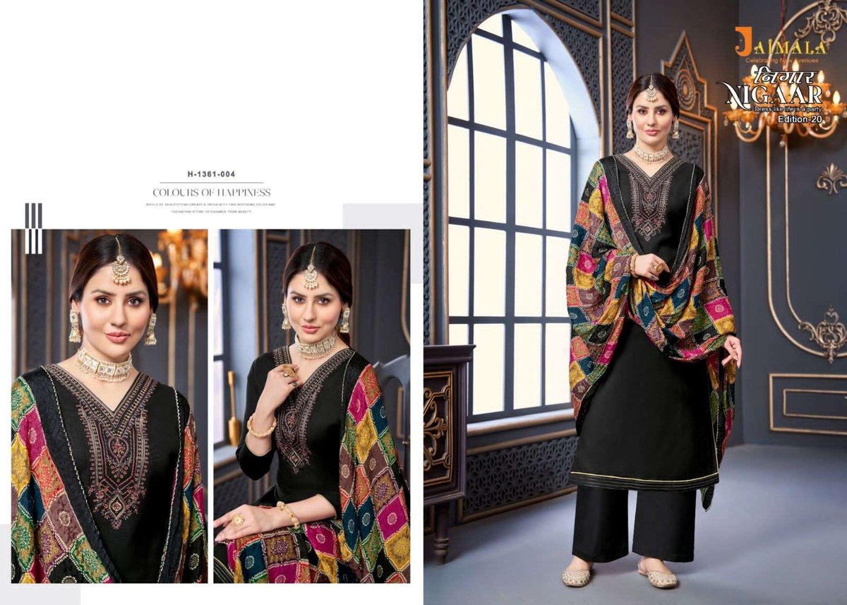 Alok Suit Jaimala Nigaar Edition 20 1361-001 to 1361-008 Series 4
