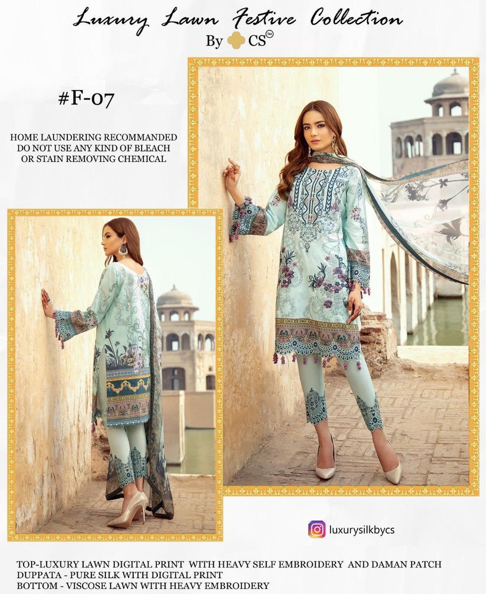 CS Luxury Lawn Festive Collection Vol2 F-05 To F-09 Suits 5