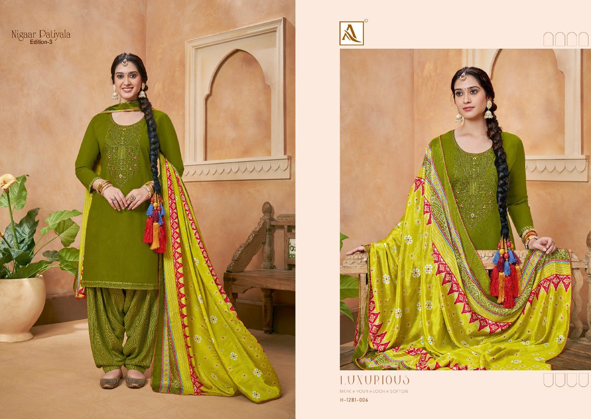 Alok Suit Nigaar Patiyala Vol-3 1281-001 to 1281-010 Series 6