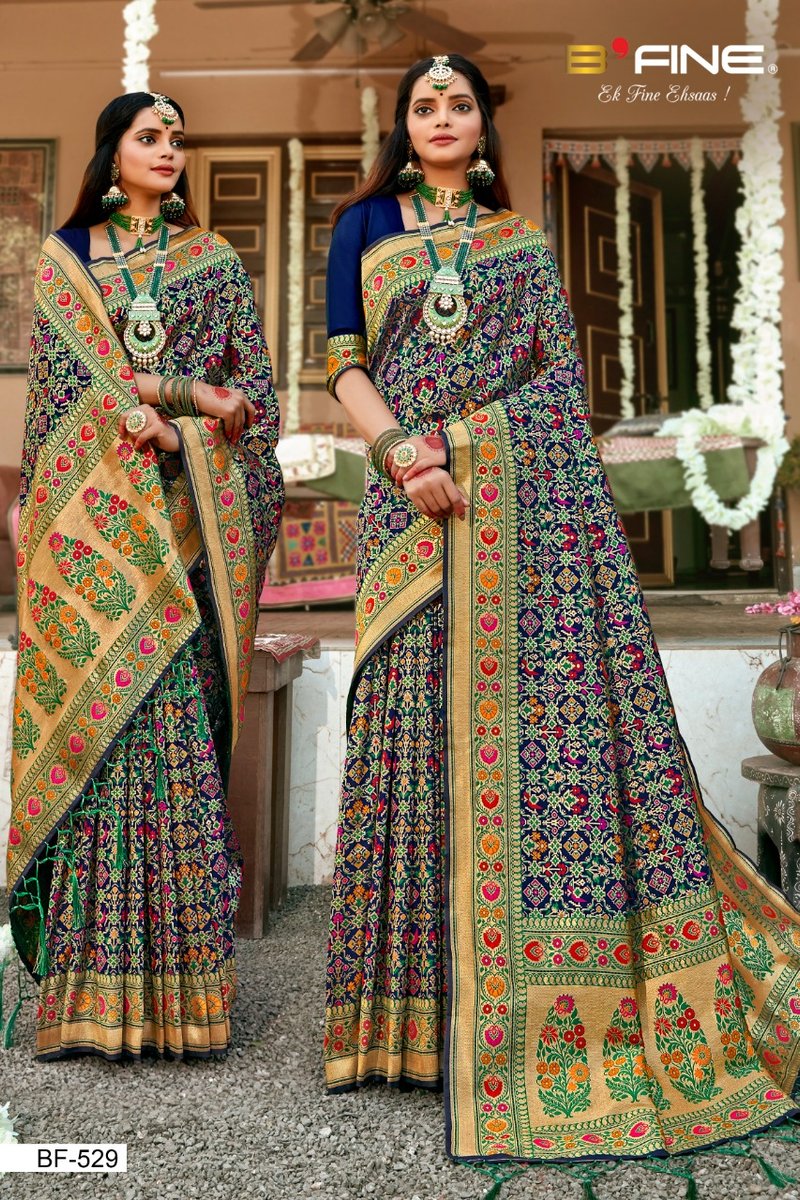 B Fine Saree Patola BF-524 to BF-535 Series 6