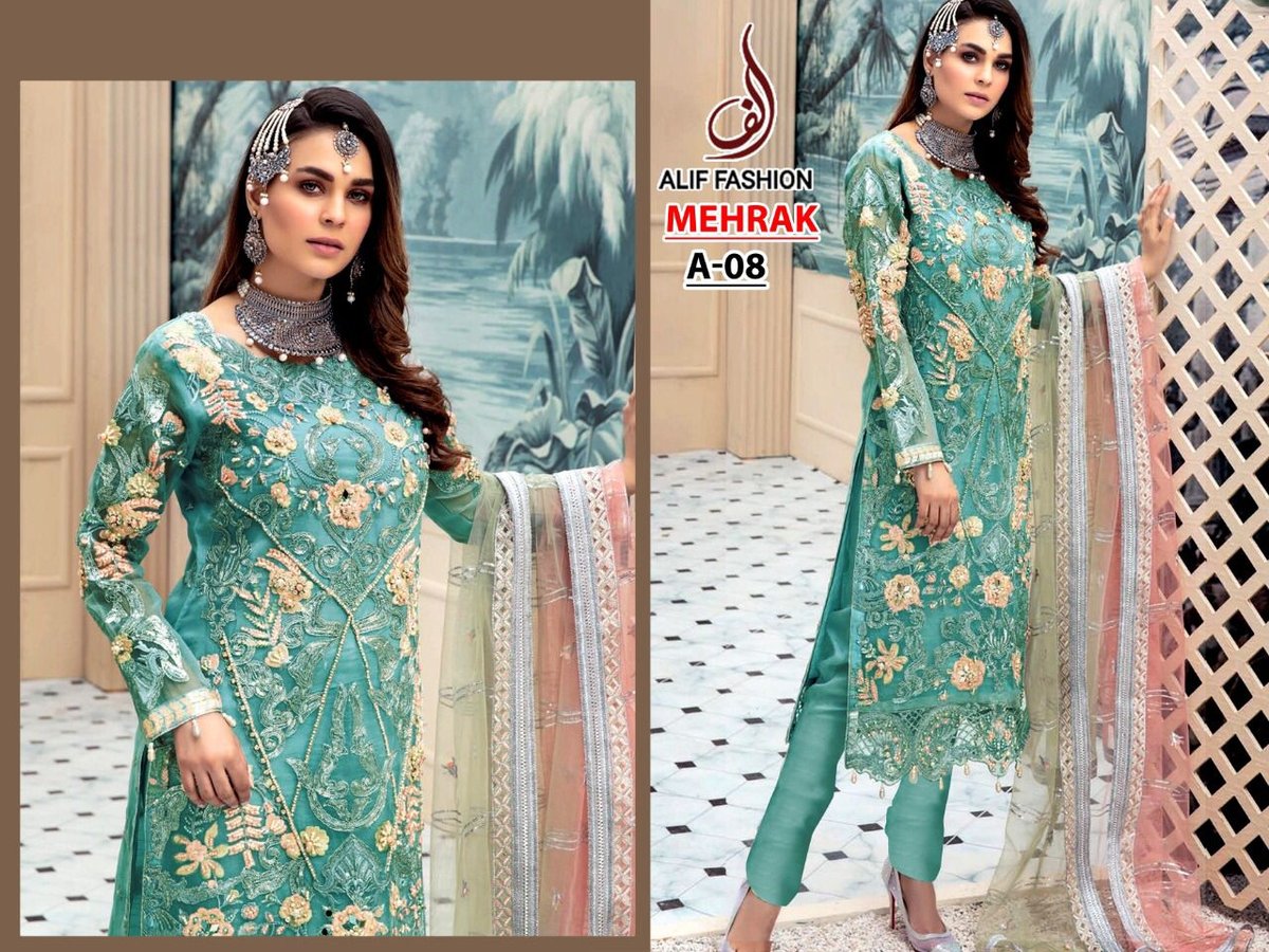 Alif Fashion Mehrak A-08 Colors 1