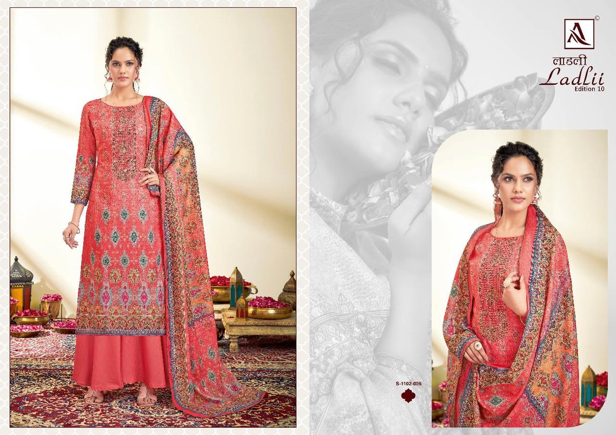 Alok Suits Ladli Vol-10 1102-001 To 1102-008 Series 6