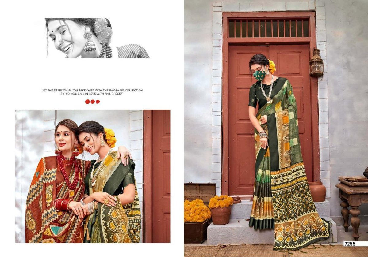 5D Designer Linen Silk 7251-7260 Series 5