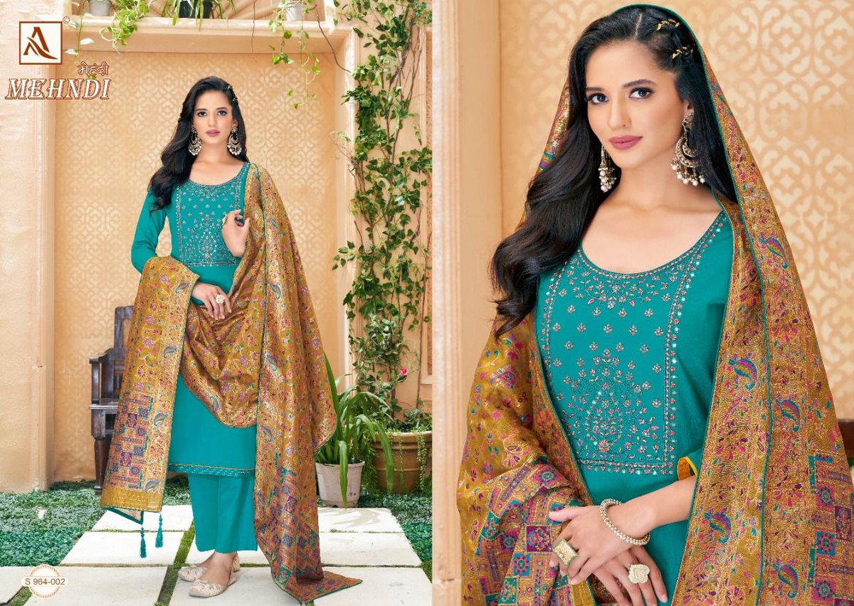 Alok Suit Mehndi 964-001 to 964-008 Series 2