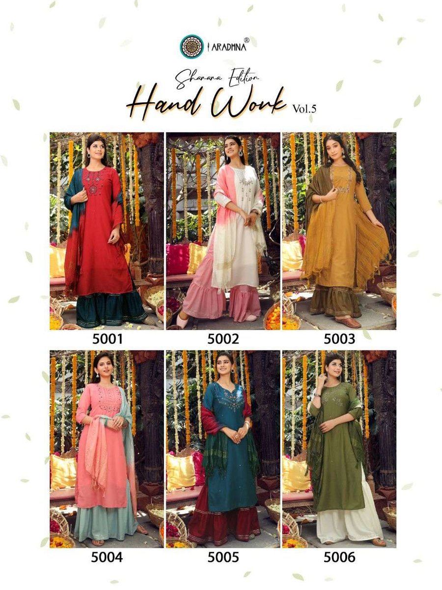 Aradhna Fashion Hand Work Vol-5 5001-5006 Series 7