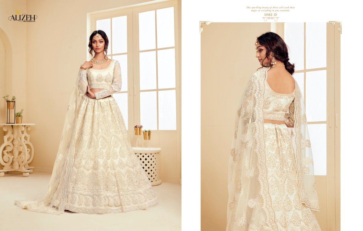 Alizeh Lehenga The White Bride 1001-1004 Series 3