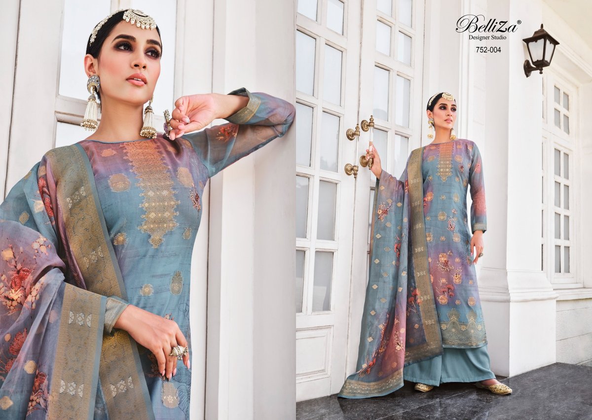 Belliza Designer Shahinoor 752-001 to 752-006 Series 4