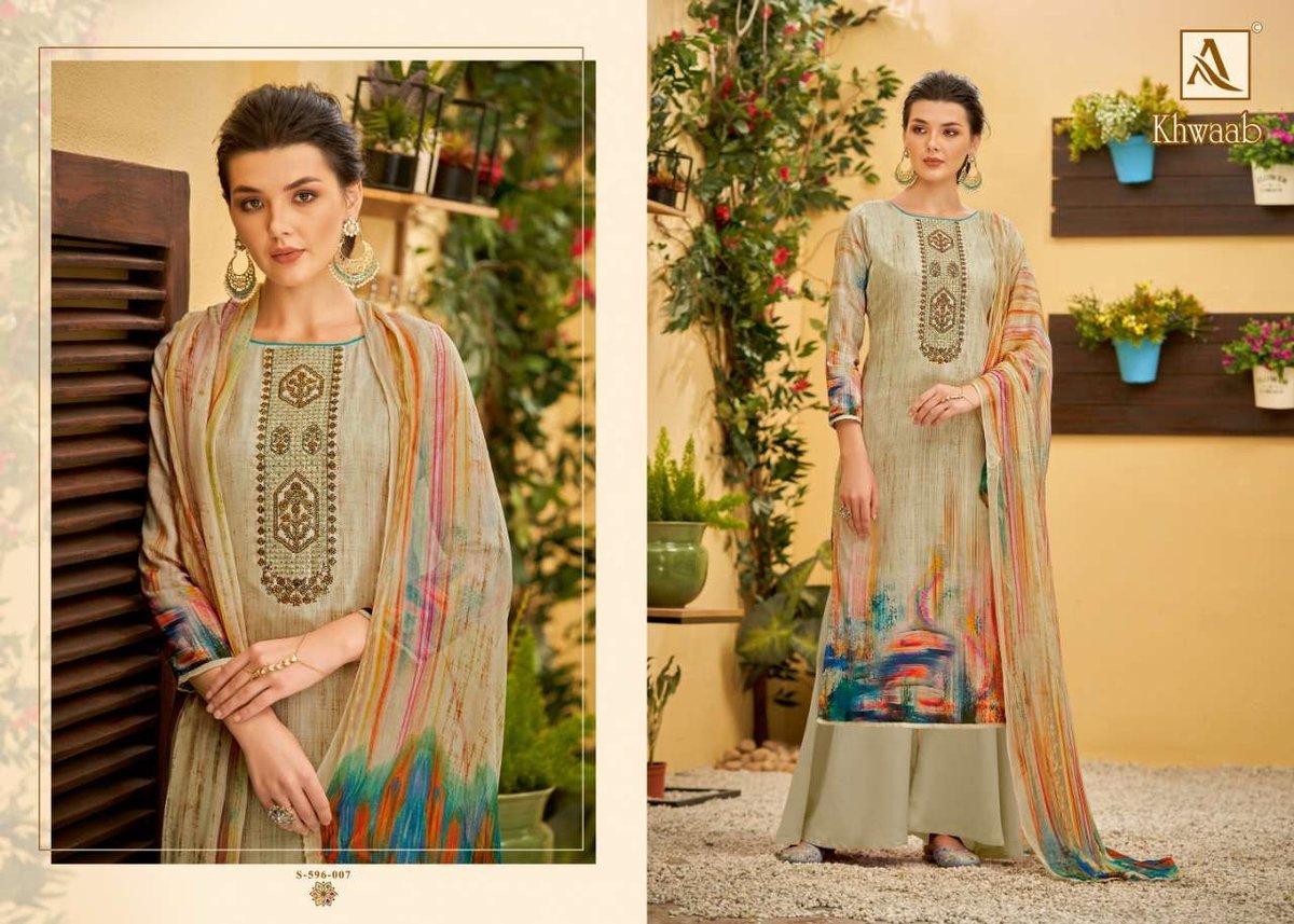 Alok Suits Khwaab 596-001 to 596-010 Series 7