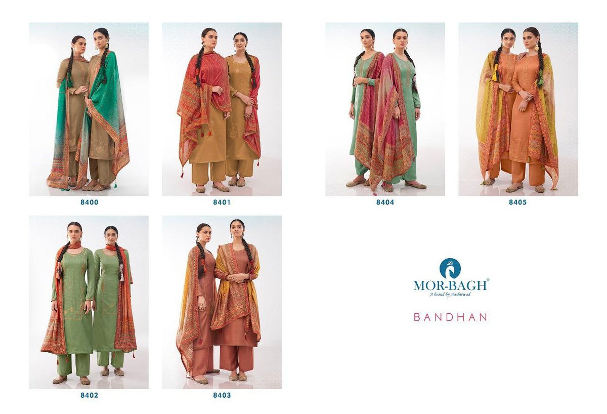 Aashirwad Creation Mor-Bagh Bandhan 8400-8405 Series 7