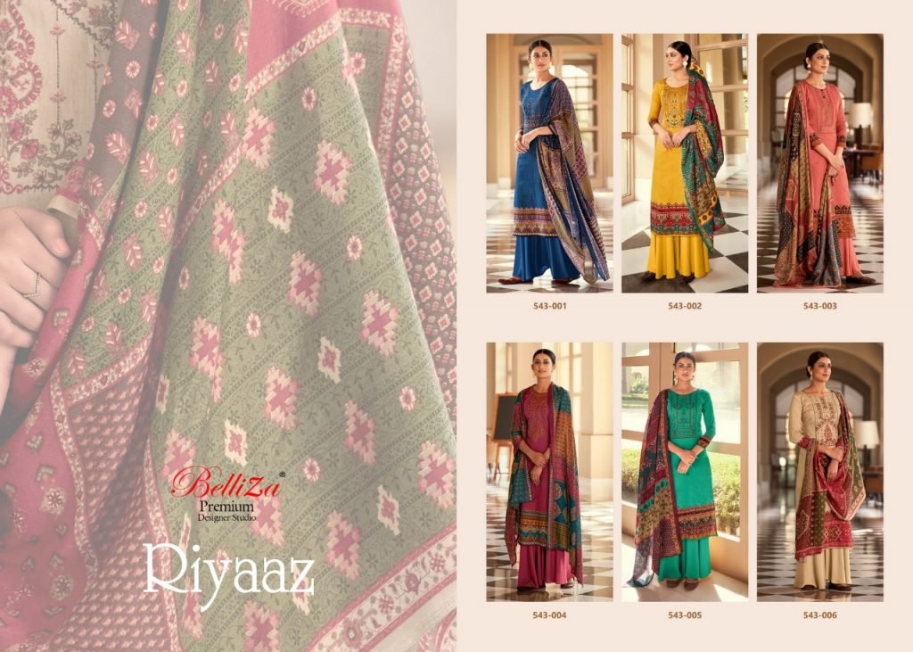 Belliza Designer Riyaaz 543-001 to 543-006 Series 7