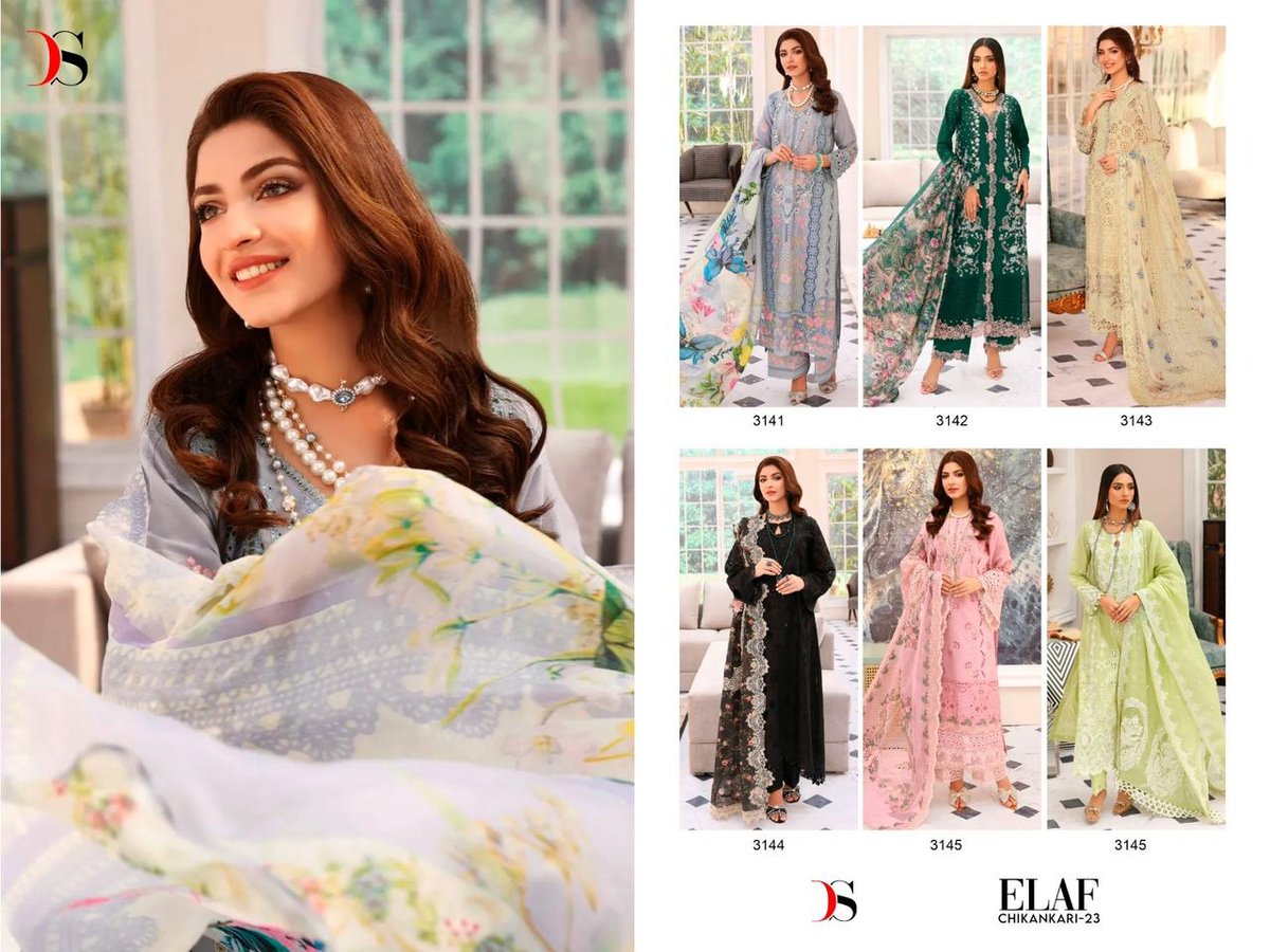 Deepsy Suit Elaf Chikankari -23 3141-3146 Series 7