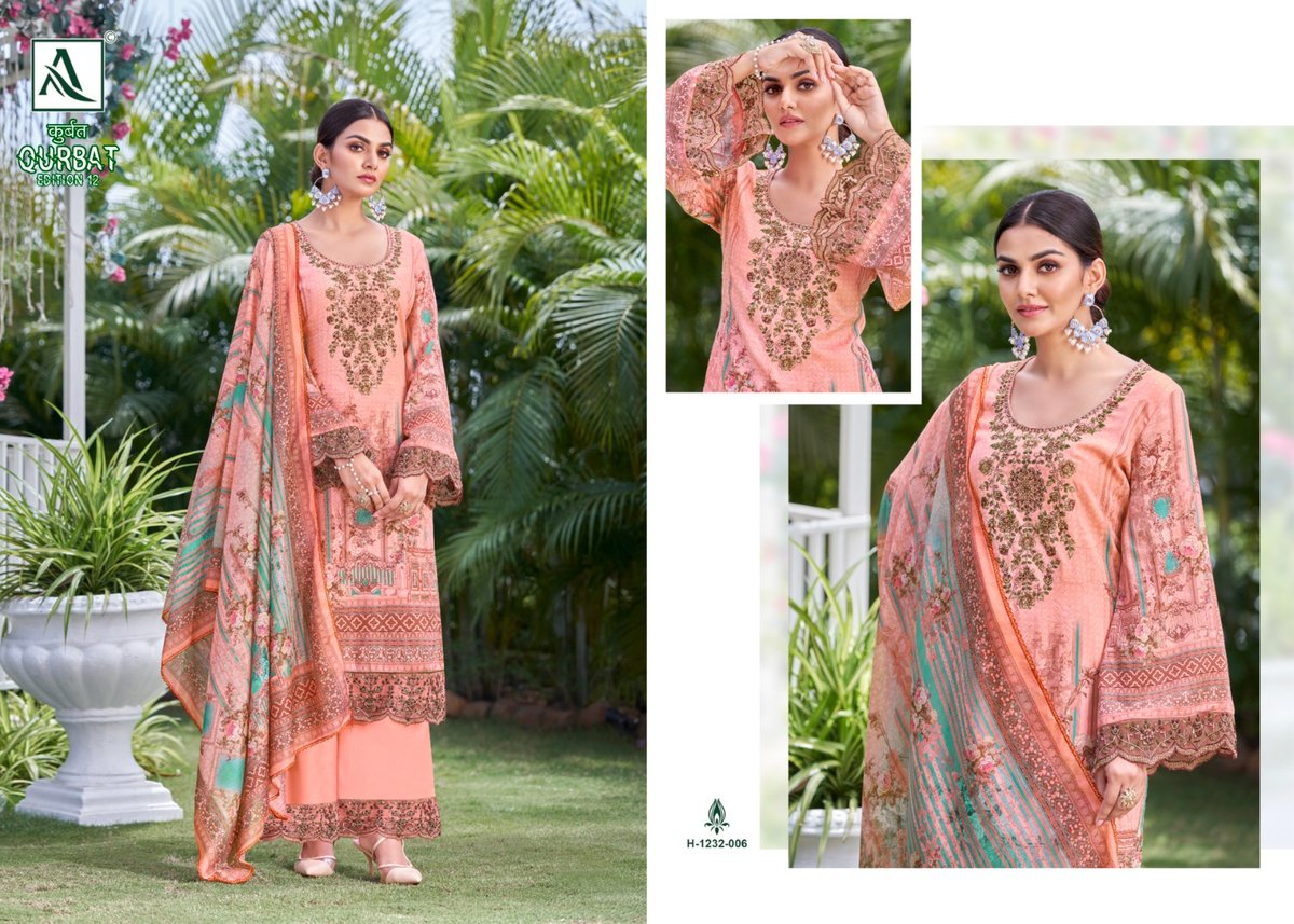 Alok Suit Qurbat Edition Vol-12 1232-001 to 1232-008 Series 6