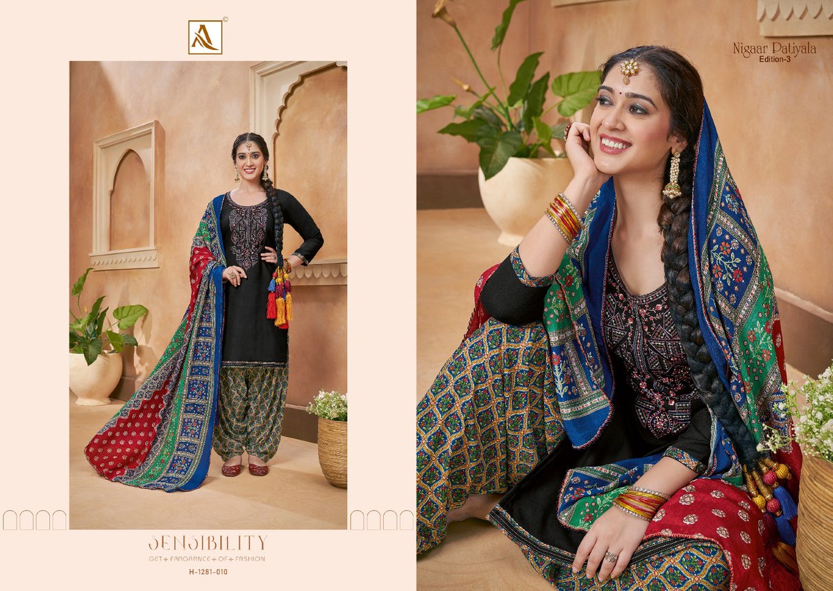 Alok Suit Nigaar Patiyala Vol-3 1281-001 to 1281-010 Series 10