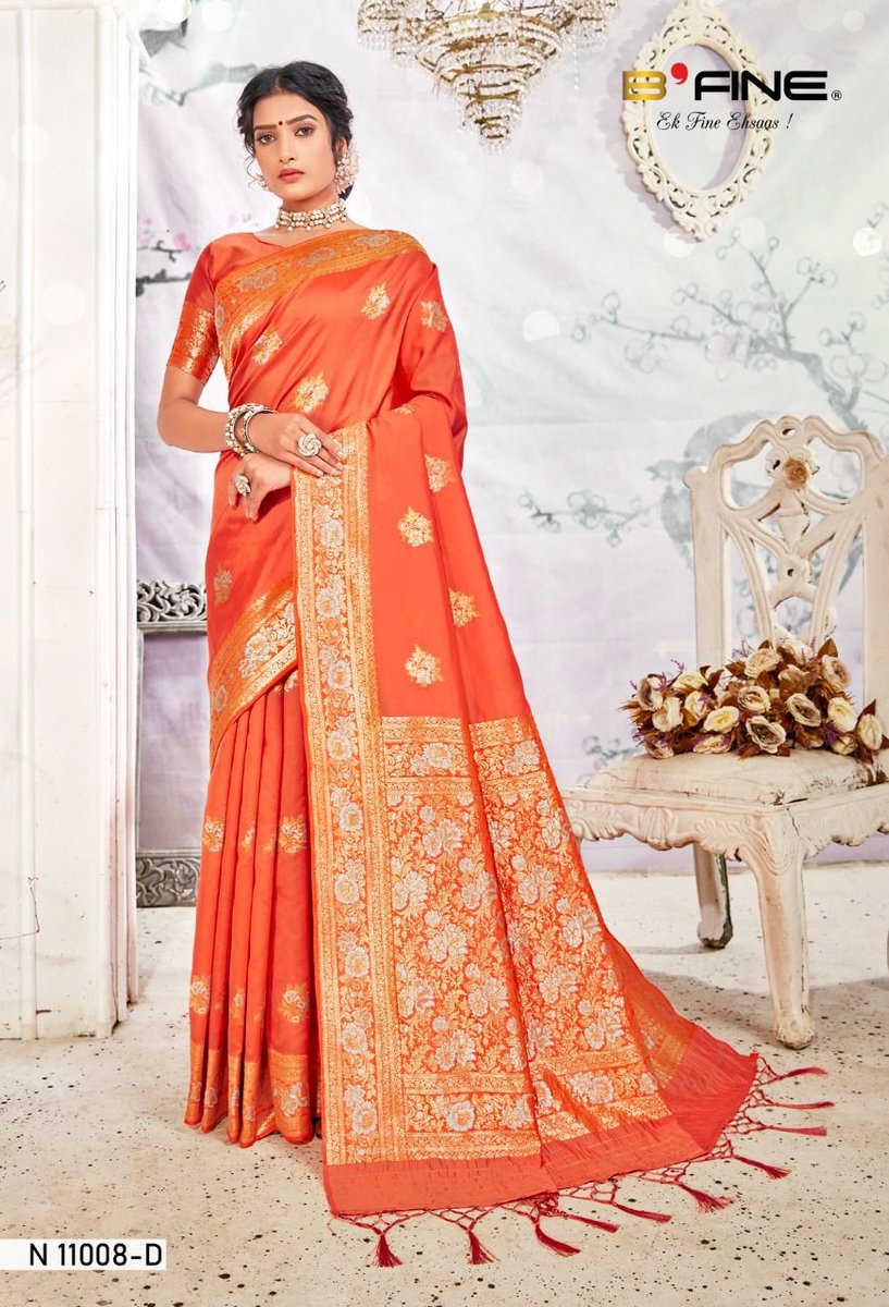 B Fine Saree Shaan-E-Kashi  11007-11012 Series 6