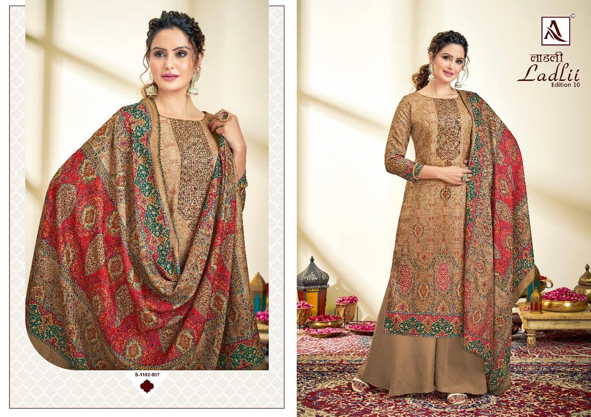 Alok Suits Ladli Vol-10 1102-001 To 1102-008 Series 7