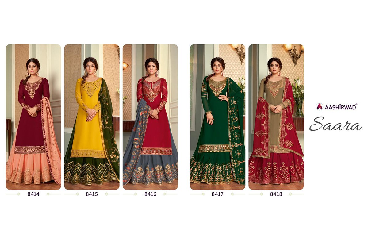 Aashirwad Creation Saara 8414-8418 Series 6