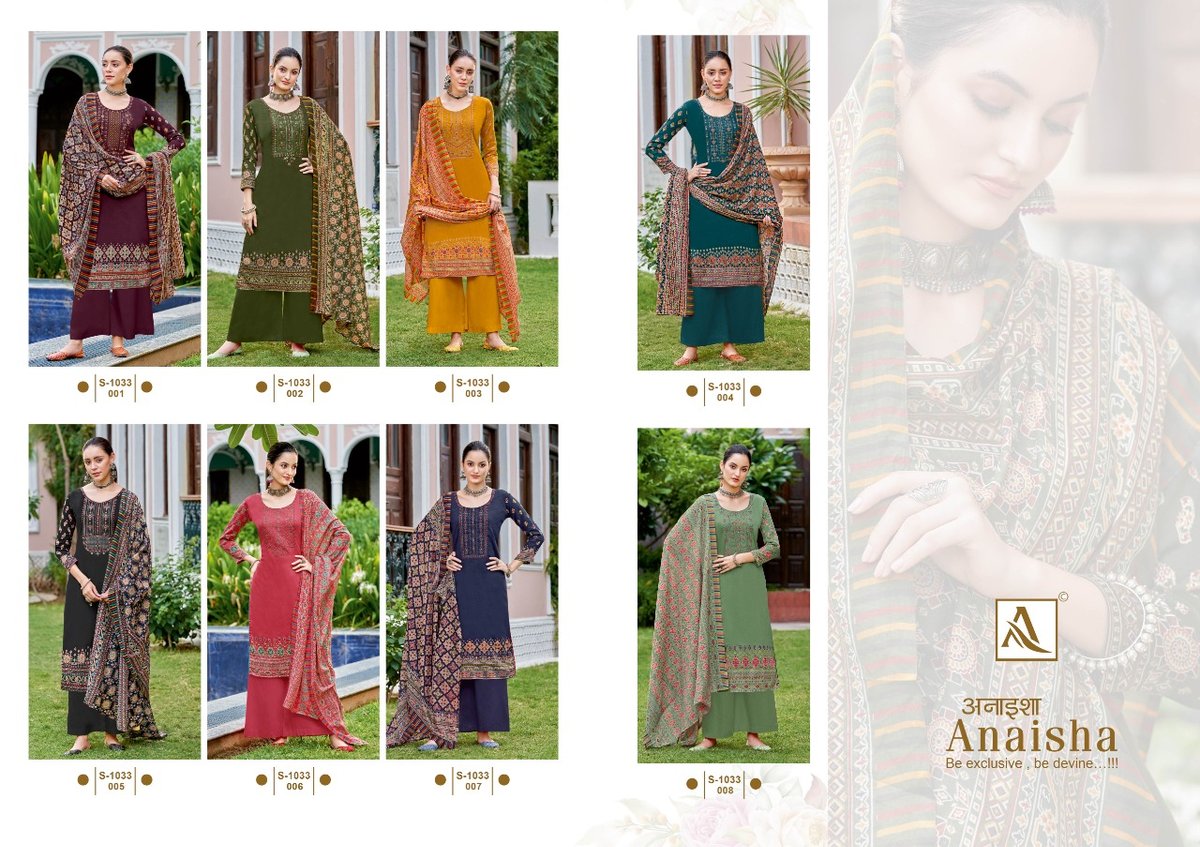 Alok Suit Anaisha 1033-001 to 1033-008 Series 9