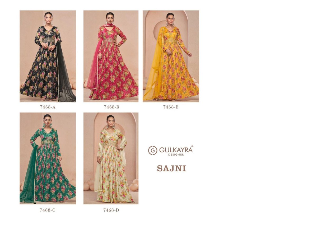 GULKAYRA DESIGNER SAJNI 7468-A TO 7468-E 6