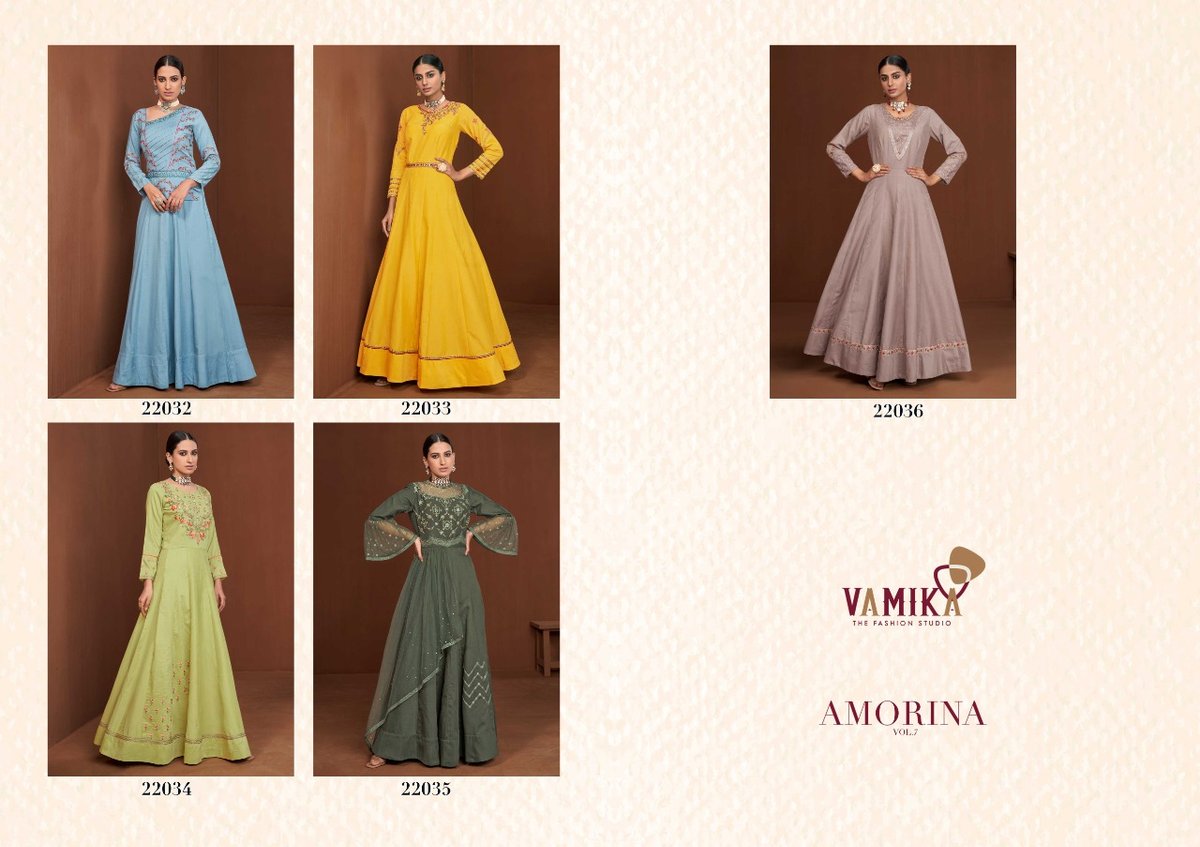 Vamika Fashion Amorina Vol-7 22032-22036 Series 6