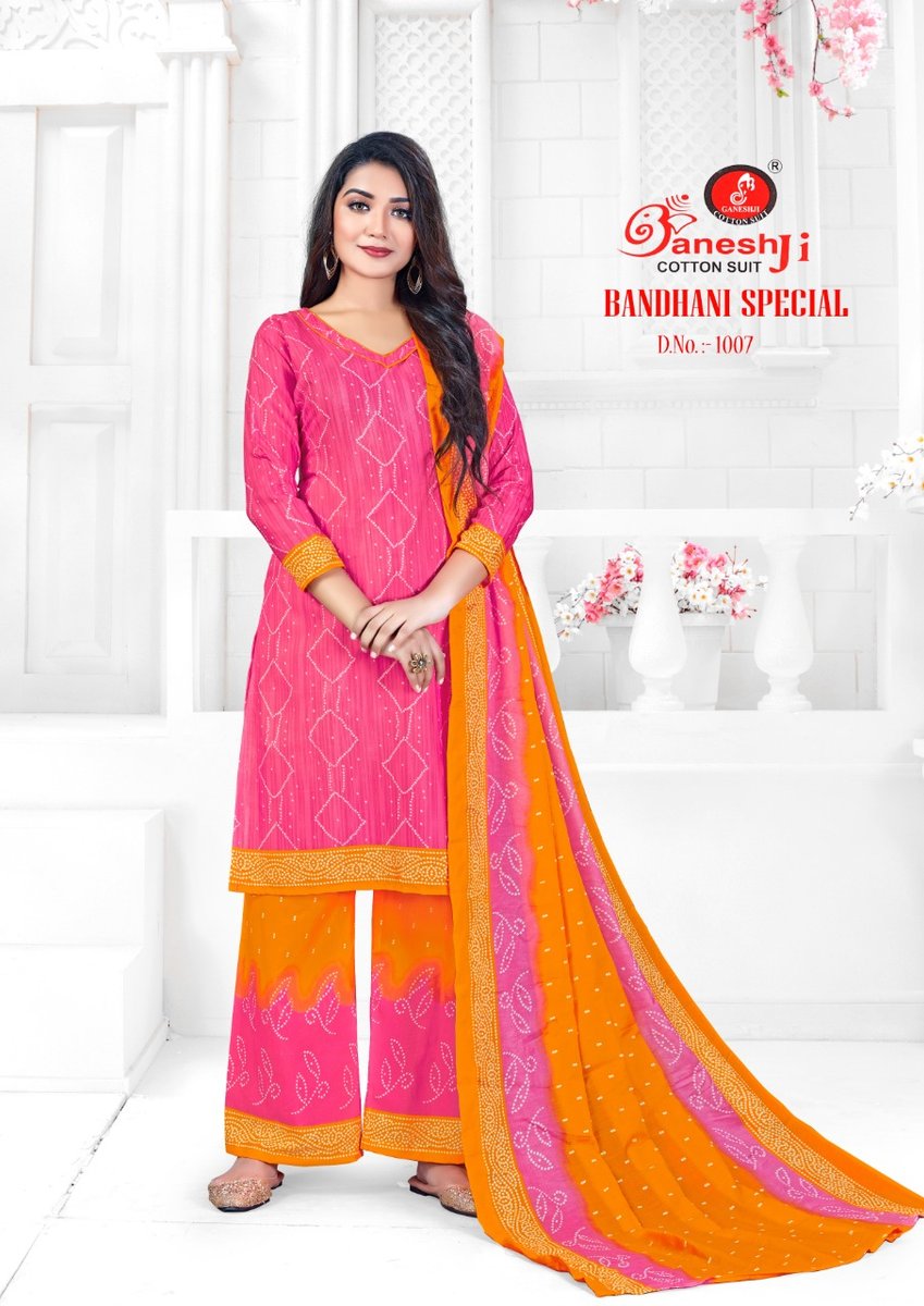 Ganeshji Cotton Suits Bandhani Special 1001-1012 Series 7