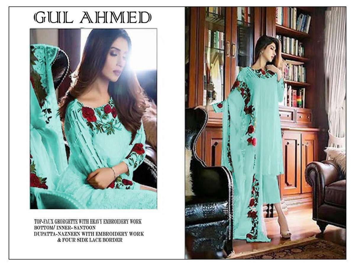 Gul Ahmed Passion Green Suit 1