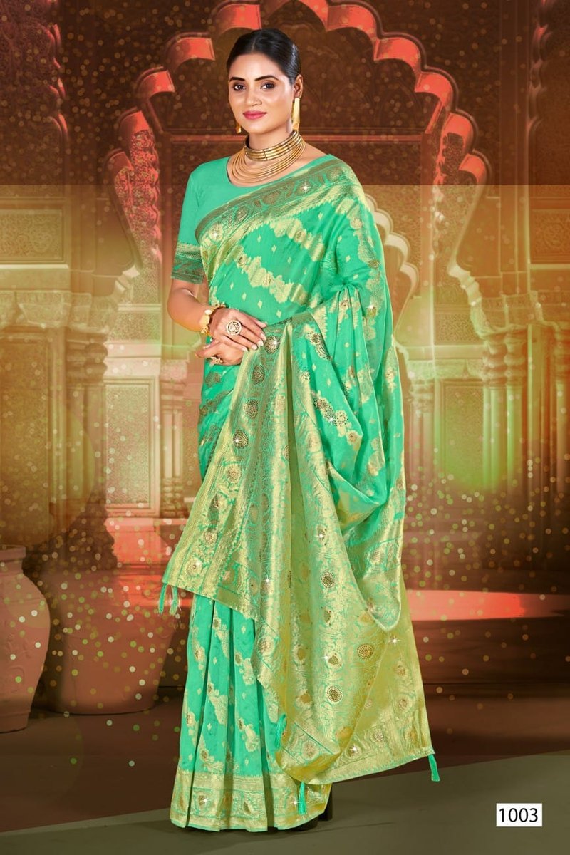 SAROJ SAREE SPARKLE SAROSKI-4 1001 TO 1006 3