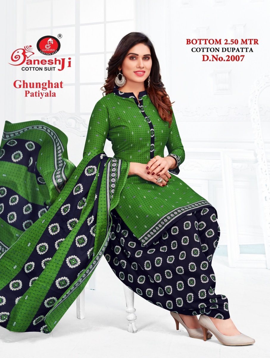 Ganeshji Cotton Suits Ghunghat Patiyala 2001-2010 Series 7