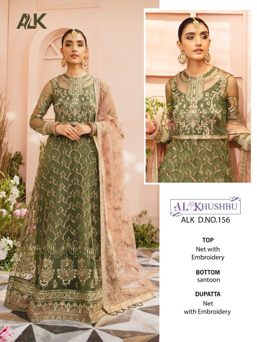 AL Khushbu Designer Suit 156 Design 1
