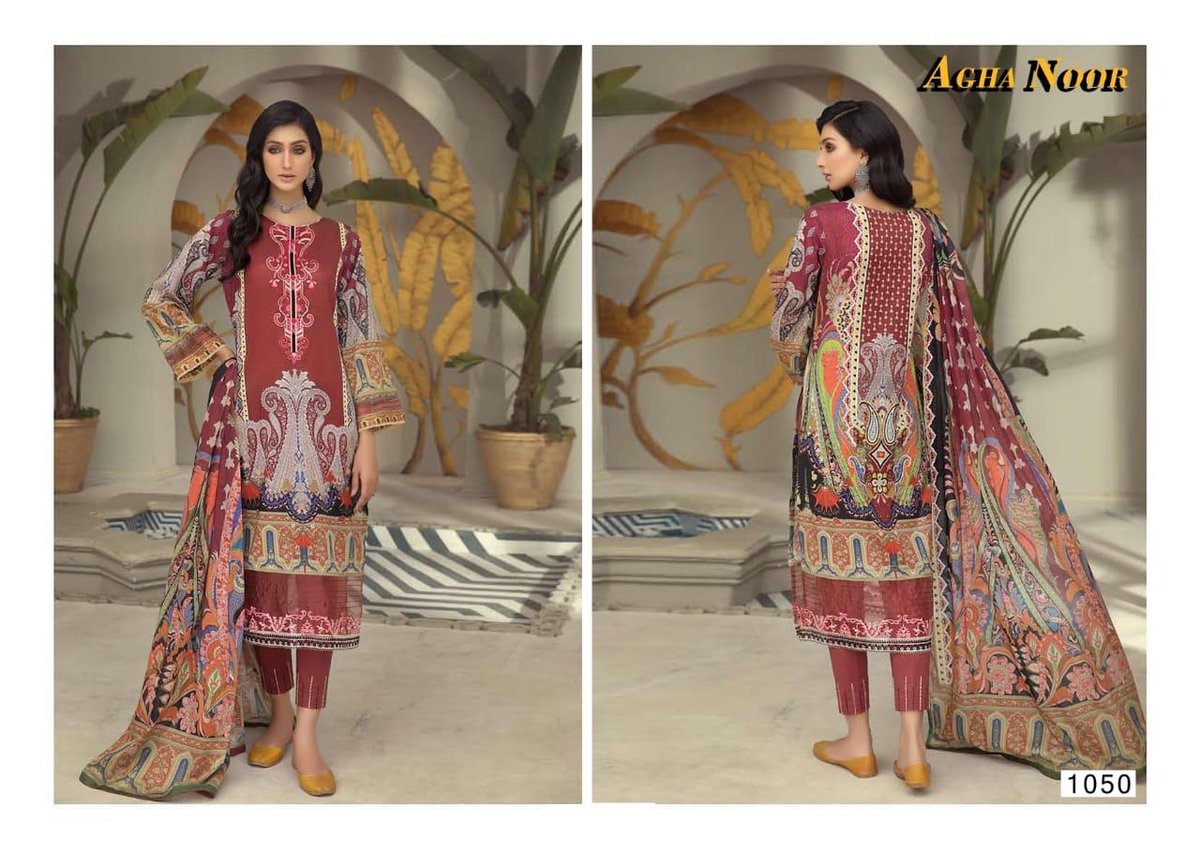 Agha Noor Vol-4 Luxury Lawn Collection 1041-1050 Series 10