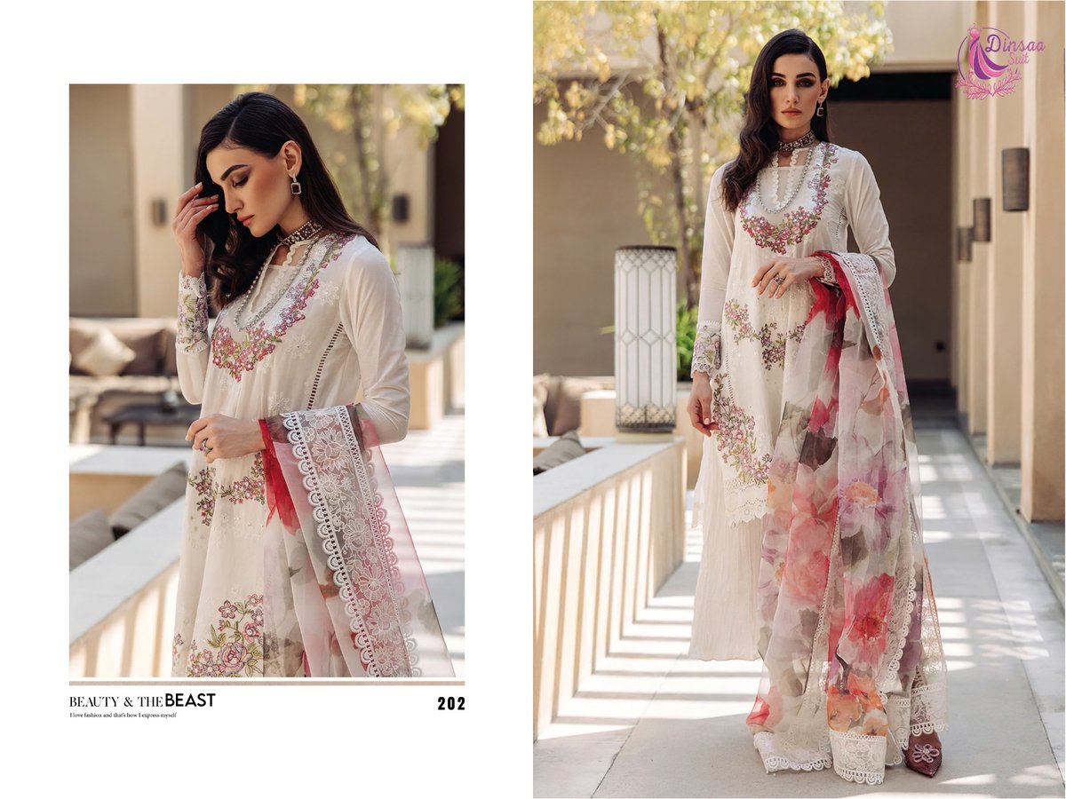 Dinsaa Suit Maria B Vol-2 200-202 Series 3