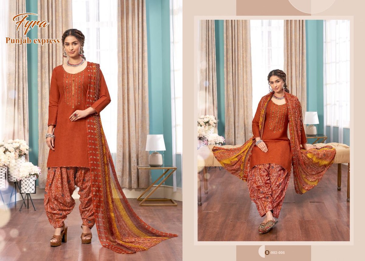 Alok Suits Fyra Punjab Express 902-001 to 902-010 Series 5