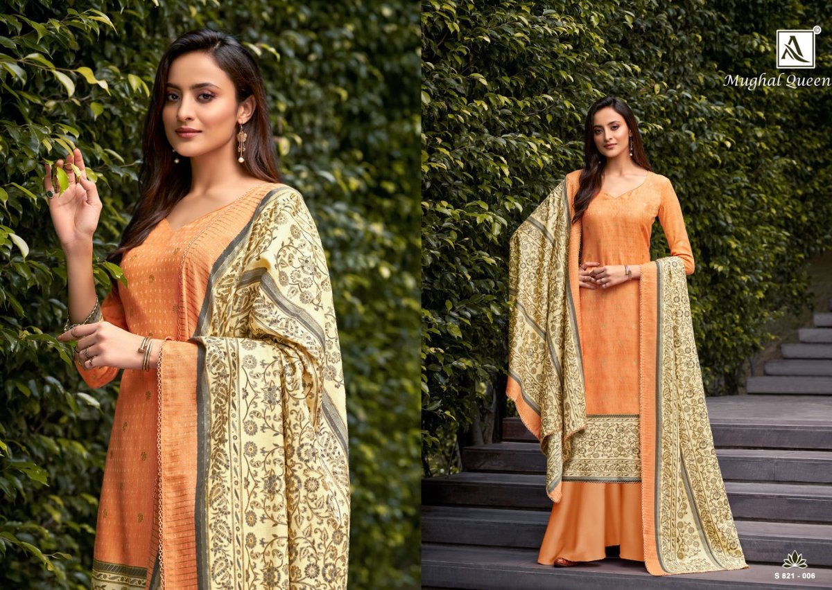 Alok Suits Mughal Queen 821-001 to 821-010 Series 6