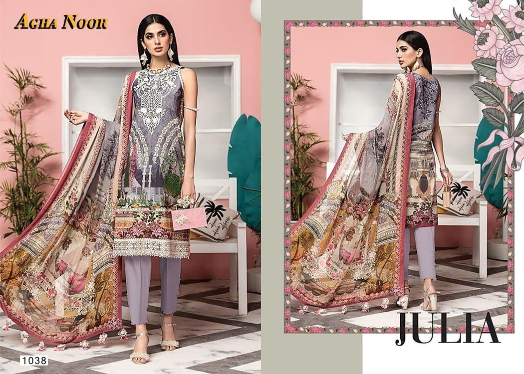 Agha Noor Luxury Lawn Collection Vol-3 1031-1040 Series 8