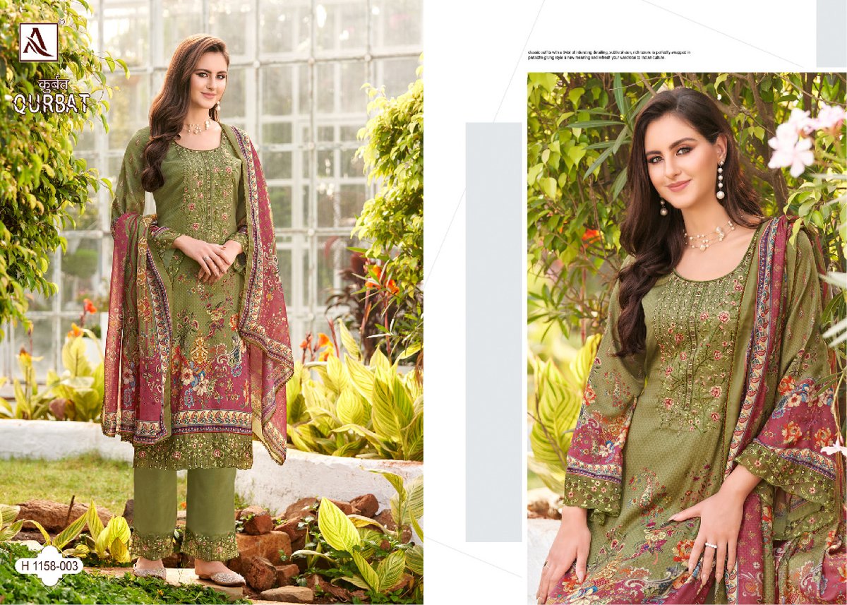 Alok Suit Qurbat Edition Vol-7 1158-001 to 1158-008 Series 3