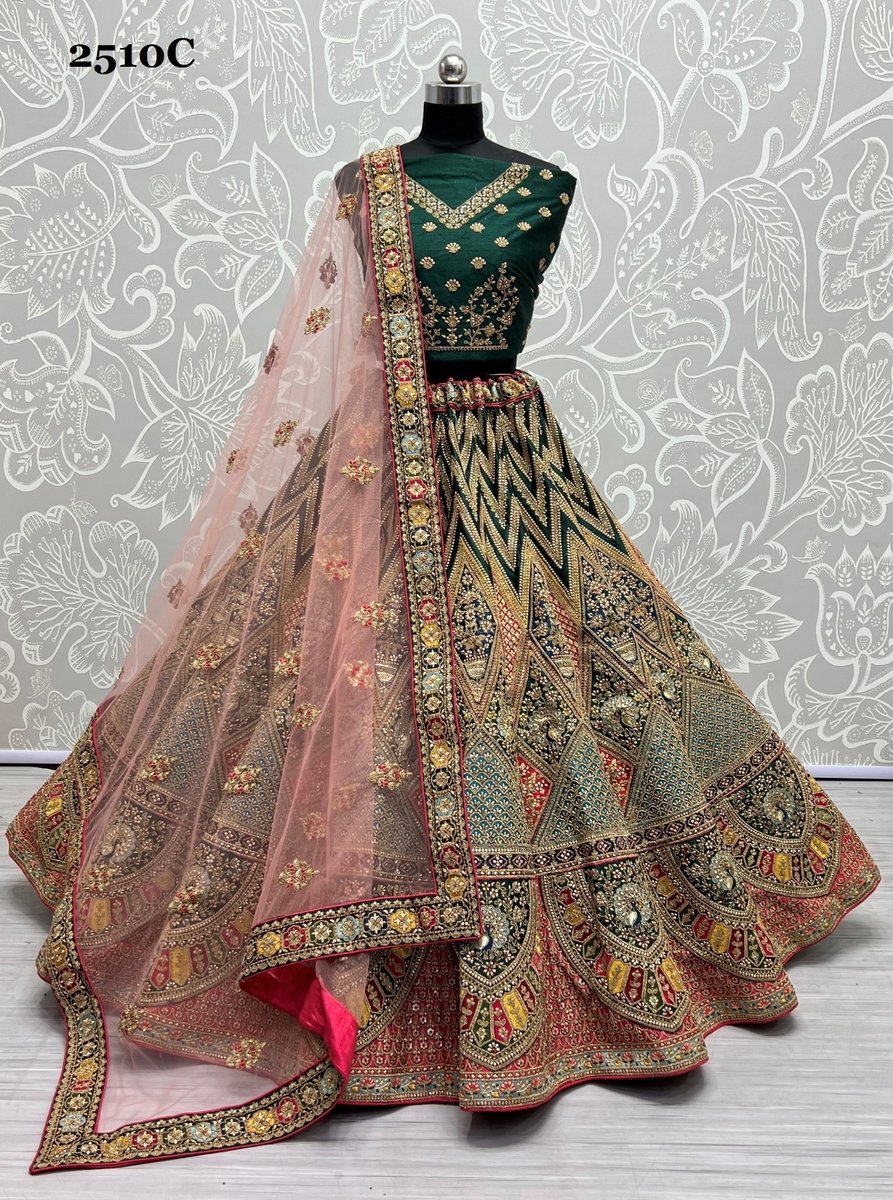 Anjani Art Bridal Lehenga 2510 Colors 7