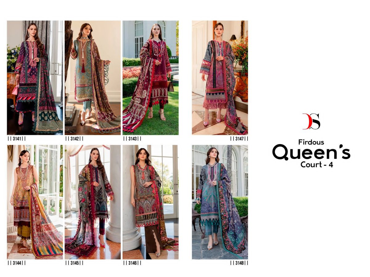 Deepsy Suit Firdous Queen's Court Vol-4 3141-3148 Series 9