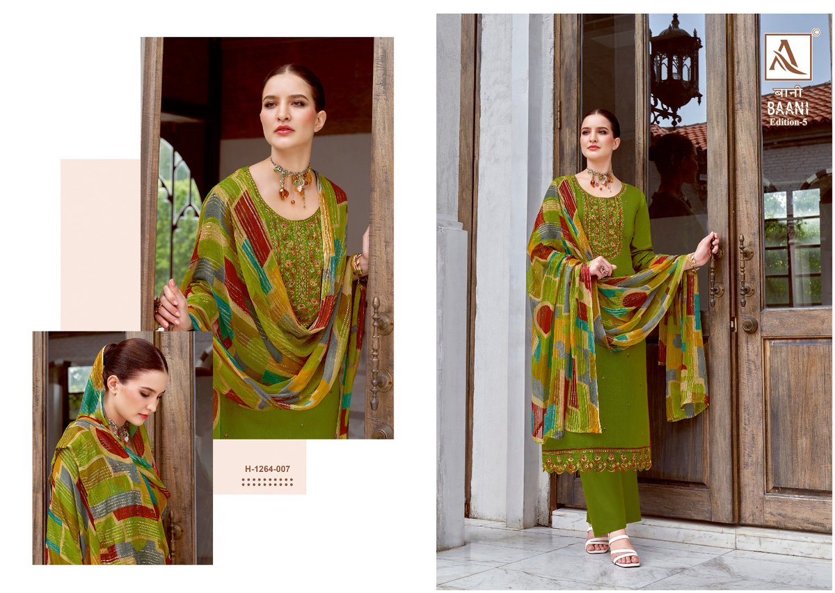 Alok Suit Baani Edition Vol-5 1264-001 to 1264-008 Series 7