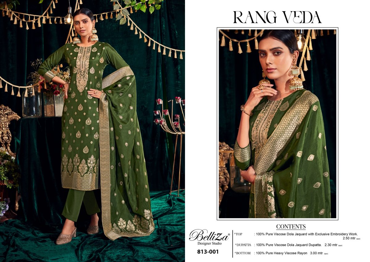 Belliza Designer Rang Veda 813-001 to 813-006 Series 1