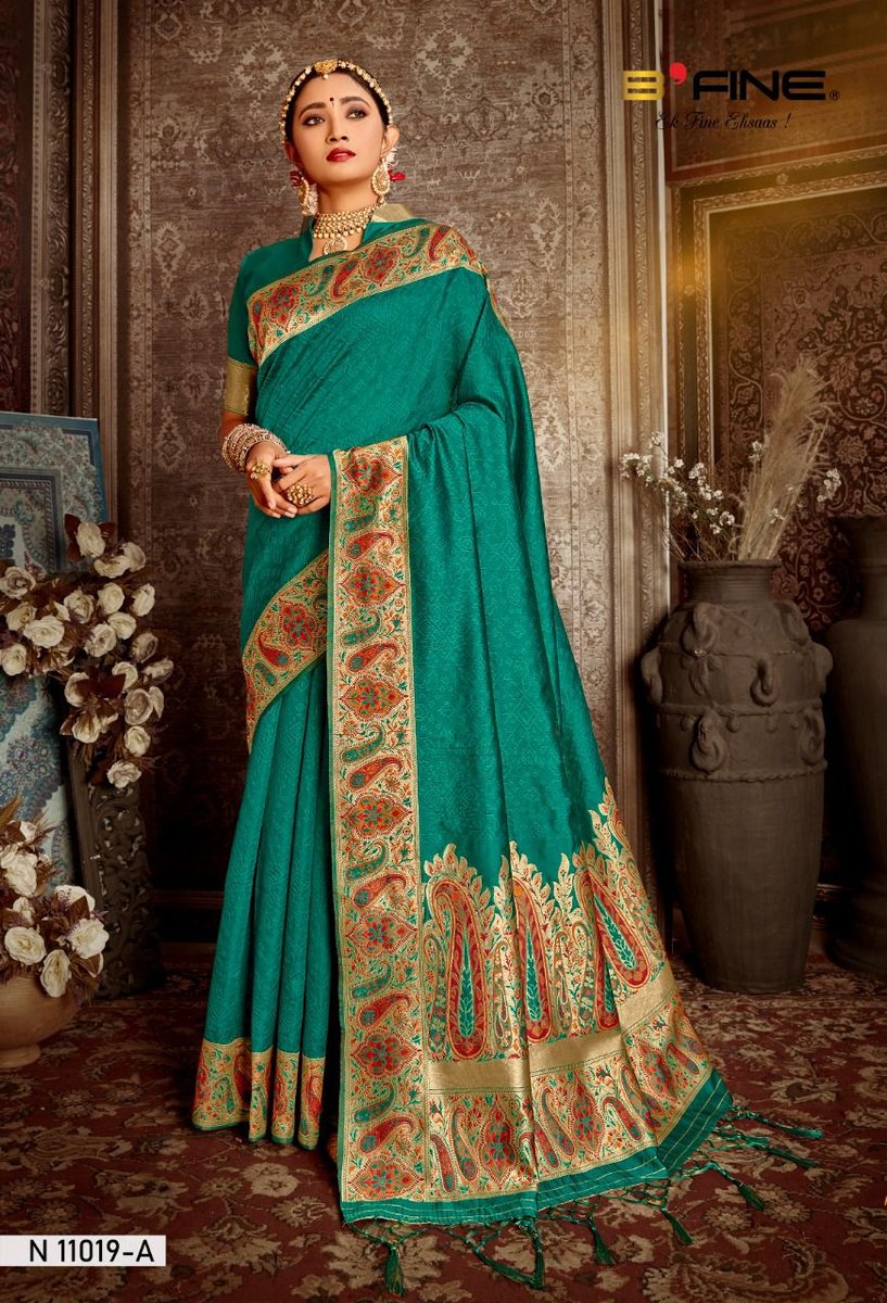 B Fine Saree Meenakari 11019-11024 Series 1