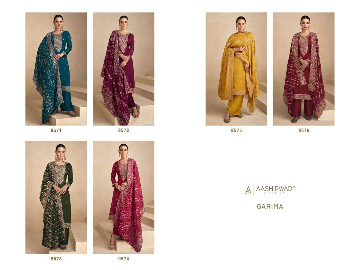 Aashirwad Creation Garima 9571-9576 Series 7