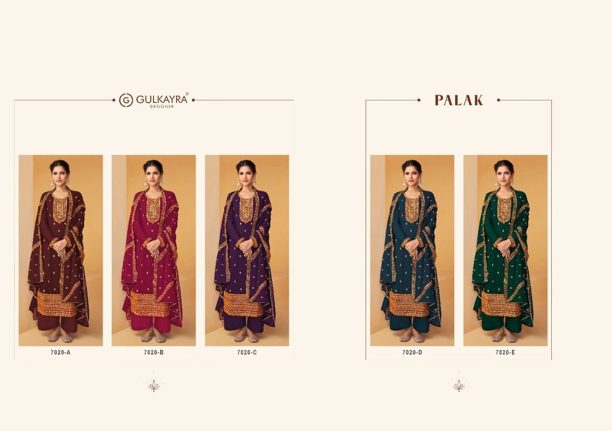 Gulkarya Designer Palak 7020 Colors 6