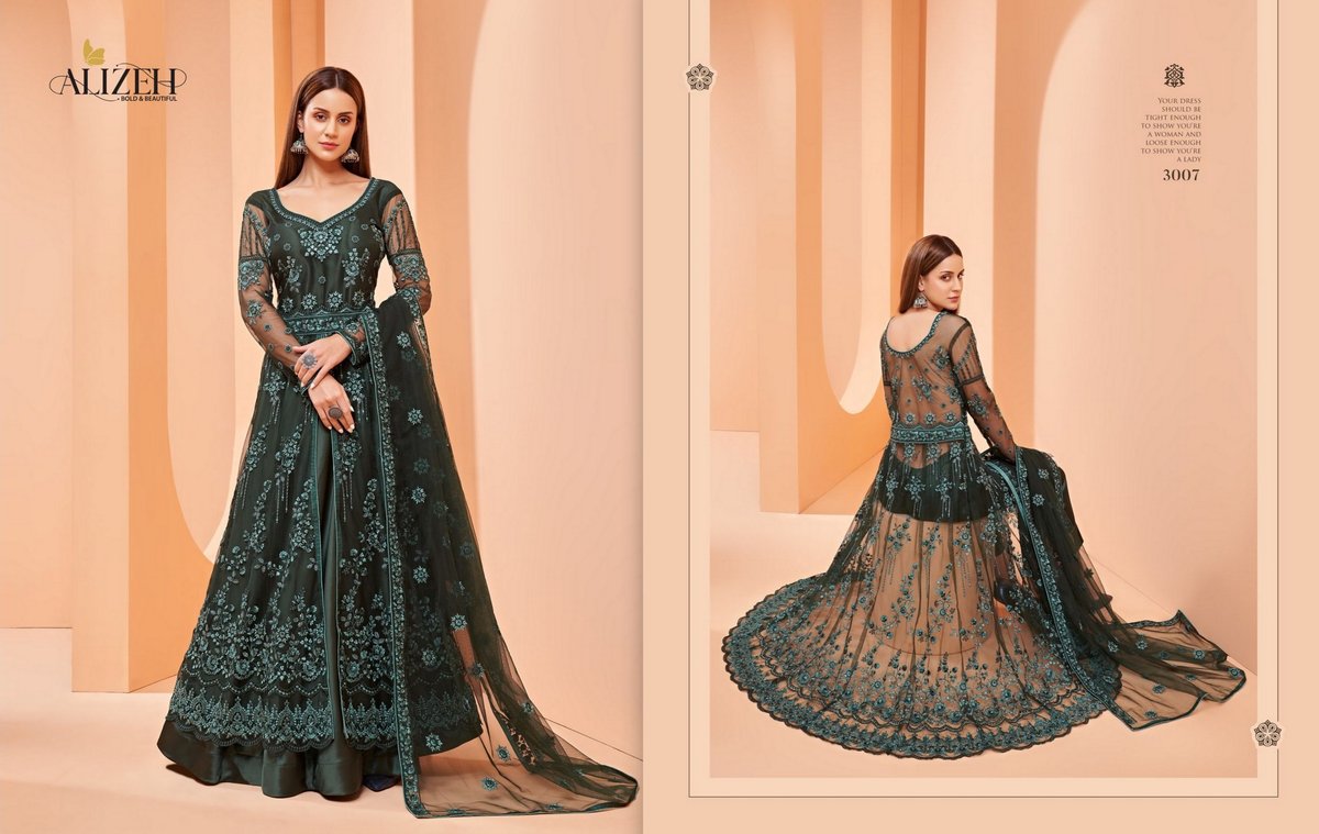 Alizeh Gul Bahaar Anarkali Collection 3006-3009 Series 2